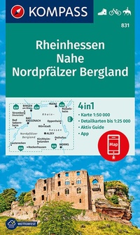 Abbildung von: KOMPASS Wanderkarte 831 Rheinhessen, Nahe, Nordpfälzer Bergland 1:50.000 - KOMPASS-Karten