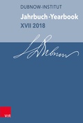 Cover: Jahrbuch des Dubnow-Instituts /Dubnow Institute Yearbook XVII/2018 - Vandenhoeck & Ruprecht