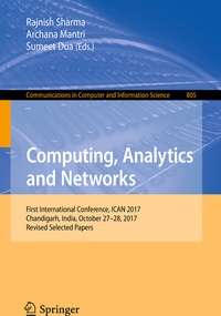 Enlarge image Cover: Computing, Analytics and Networks - Springer