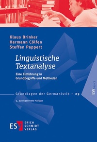Enlarge image Cover: Linguistische Textanalyse - Erich Schmidt Verlag