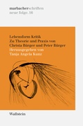 Cover: Lebensform Kritik - Wallstein