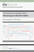 Cover: Die Nachreife der festgelegten W&ouml;rter - Wallstein