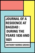 Cover: Journal of a Residence at Bagdad : During the Years 1830 and 1831 - Krill Press