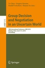 Cover: Group Decision and Negotiation in an Uncertain World - Springer