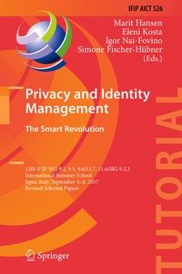 Abbildung von: Privacy and Identity Management. The Smart Revolution - Springer