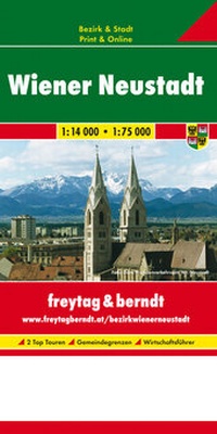 Abbildung von: Wiener Neustadt, Stadtplan 1:14.000 - 1:75.000, Stadt + Bezirk - Freytag-Berndt und ARTARIA