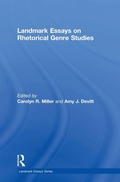 Cover: Landmark Essays on Rhetorical Genre Studies - Routledge