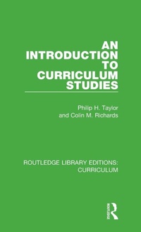Enlarge image Cover: An Introduction to Curriculum Studies - Routledge