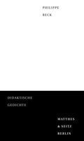 Cover: Didaktische Gedichte - Matthes & Seitz Berlin