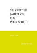 Cover: Salzburger Jahrbuch f&uuml;r Philosophie - Verlag Anton Pustet Salzburg