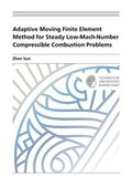 Cover: Adaptive Moving Finite Element Method for Steady Low-Mach-Number Compressible Combustion Problems - Dr. Hut