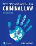 Cover: Text, Cases and Materials on Criminal Law - Pearson