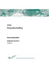 Enlarge image Cover: Personalcontrolling - Agentur für wissenschaftliche Weiterbildung und Wissenstransfer e.V. an der Technischen Hochschule Brandenburg