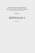 Cover: Manich&auml;ische Handschriften, Bd. 1,3: Kephalaia I, Supplementa - Kohlhammer