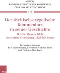 Cover: Der &raquo;Kritisch-exegetische Kommentar&laquo; in seiner Geschichte - Vandenhoeck & Ruprecht