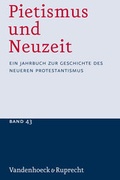 Cover: Pietismus und Neuzeit Band 43 - 2017 - Vandenhoeck & Ruprecht