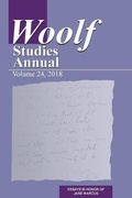 Cover: Woolf Studies Annual Volume 24 - Pace University Press