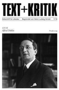 Cover: Alfred D&ouml;blin - edition text + kritik
