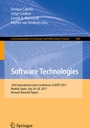 Cover: Software Technologies - Springer