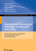 Cover: Information and Communication Technologies for Ageing Well and e-Health - Springer
