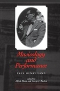 Cover: Musicology and Performance - Yale University Press