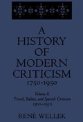 Cover: French, Italian, and Spanish Criticism, 1900-1950 - Yale University Press