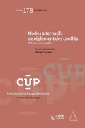 Cover: Modes alternatifs de r&egrave;glement des conflits - Anthemis