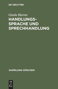 Cover: Handlungssprache und Sprechhandlung - De Gruyter