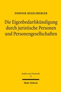 Bild: Die Eigenbedarfsk&uuml;ndigung durch juristische Personen und Personengesellschaften - Mohr Siebeck