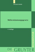 Cover: Mitbestimmungsgesetz - De Gruyter