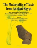 Cover: The Materiality of Texts from Ancient Egypt - Brill