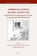 Cover: Ambrogio Leone's De Nola, Venice 1514 - Brill
