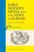 Cover: Early Modern Media and the News in Europe - Brill