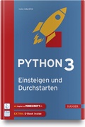 Cover: Python 3 - Einsteigen und Durchstarten - Hanser