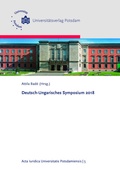 Cover: Deutsch-Ungarisches Symposium 2018 - Universit&auml;tsverlag Potsdam