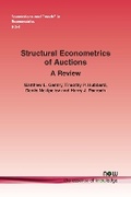Cover: Structural Econometrics of Auctions - now publishers Inc