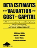 Cover: Beta Estimates for Valuation and Cost of Capital, As of the End of 4th Quarter, 2017 - Walnut Oak Press