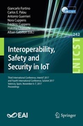 Cover: Interoperability, Safety and Security in IoT - Springer