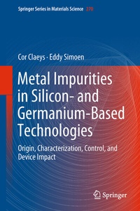 Abbildung von: Metal Impurities in Silicon- and Germanium-Based Technologies - Springer