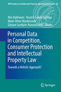 Enlarge image Cover: Personal Data in Competition, Consumer Protection and Intellectual Property Law - Springer