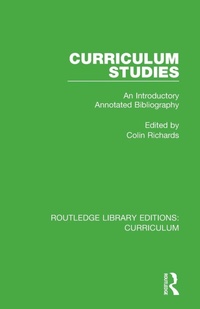 Enlarge image Cover: Curriculum Studies - Routledge