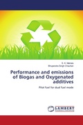 Cover: Performance and emissions of Biogas and Oxygenated additives - LAP Lambert Academic Publishing