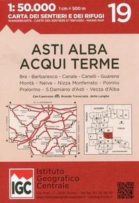 Abbildung von: Wanderkarte 19 Asti Alba Acqui Terme 1:50 000 - Istituto Geografico Centr