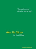Cover: Was f&uuml;r S&auml;tze - Edition Korrespondenzen