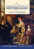 Cover: Norton Anthology of Western Music Volume 1 - WW Norton & Co