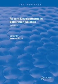 Abbildung von: Recent Developments in Separation Science - CRC Press