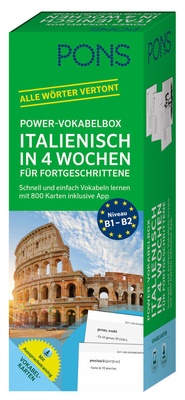 Abbildung von: PONS Power-Vokabelbox Italienisch in 4 Wochen für Fortgeschrittene - PONS Langenscheidt
