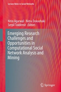 Enlarge image Cover: Emerging Research Challenges and Opportunities in Computational Social Network Analysis and Mining - Springer