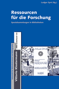 Cover: Ressourcen f&uuml;r die Forschung - Vittorio Klostermann Verlag