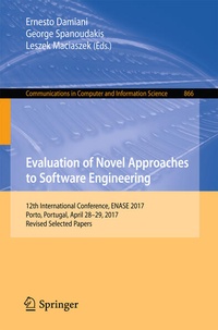 Enlarge image Cover: Evaluation of Novel Approaches to Software Engineering - Springer